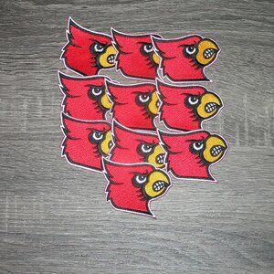 (10) Lot of Louisville Cardinals College Embroidered Iron On Patches